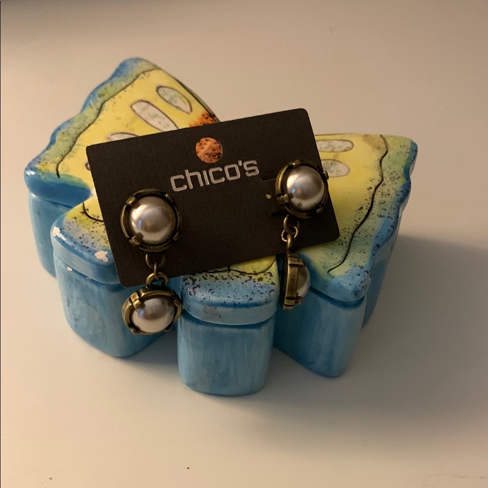 Chico's Gold and Silver Earrings